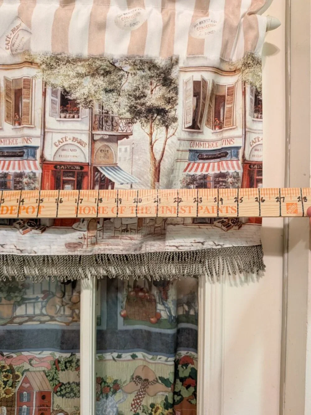 French Paris Cafe Bistro Window Valance Tier Curtains Pair Tweel Home 29